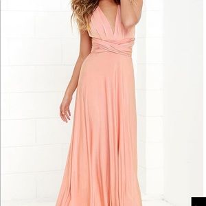 blush long dress